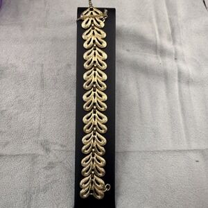 Vintage Monet Bracelet Gold Tone Open Work 7.5"